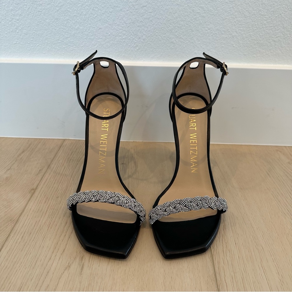 Stuart Weitzman NUDIST GLAM 100 HIGH SHINE Sandal High Heel - Picture 8 of 16